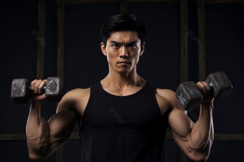 健身男性举哑铃运动,高清,摄影图,摄影图片,图片大全,摄影图免费下载